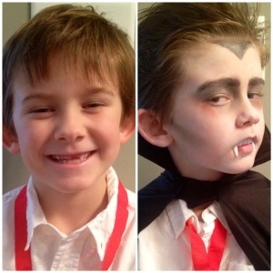 halloween makeup vampire kids