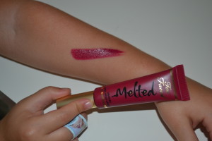 swatch of Too Faced Melted Liquified lipstick